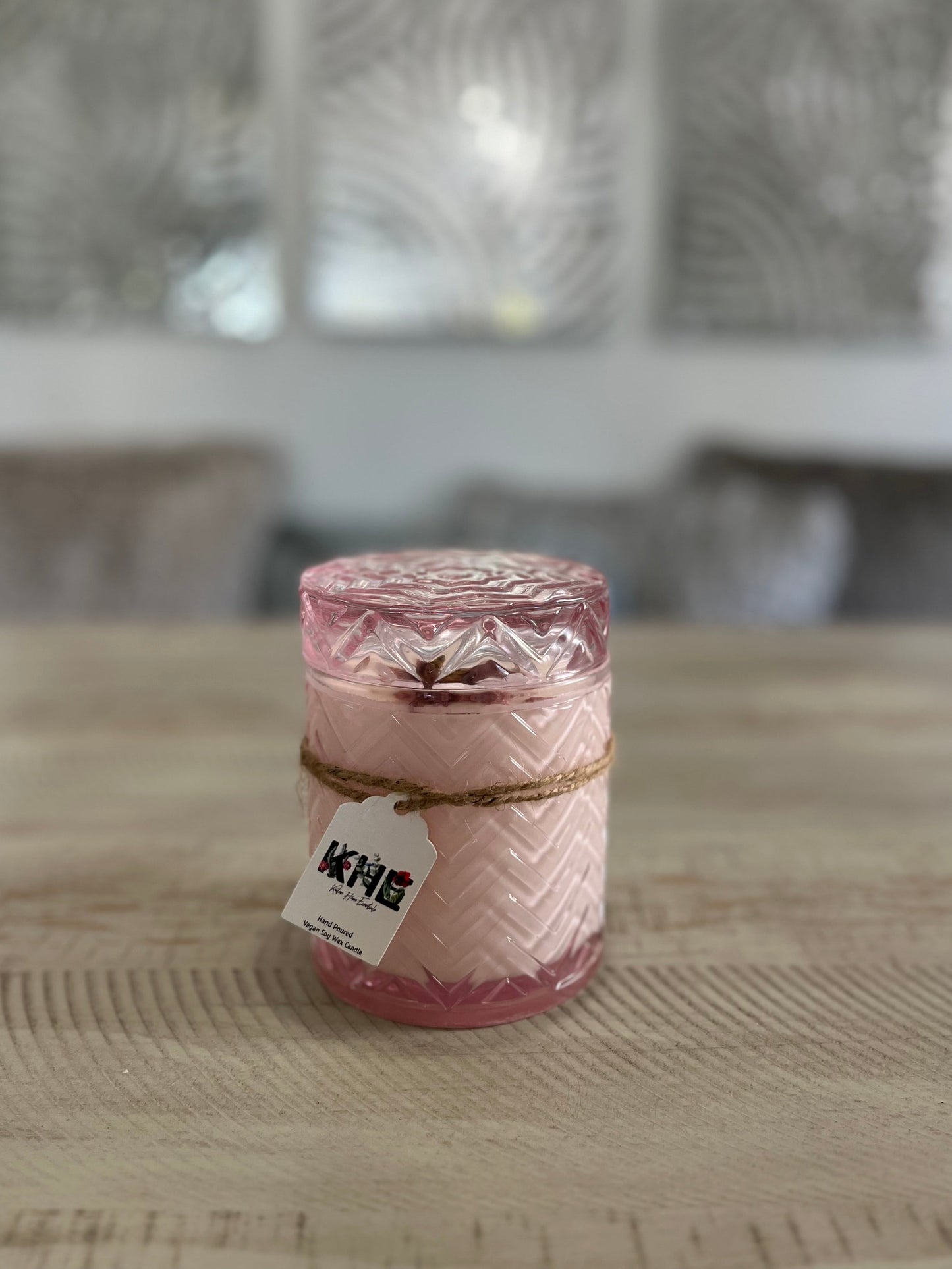 Pink Della Candle