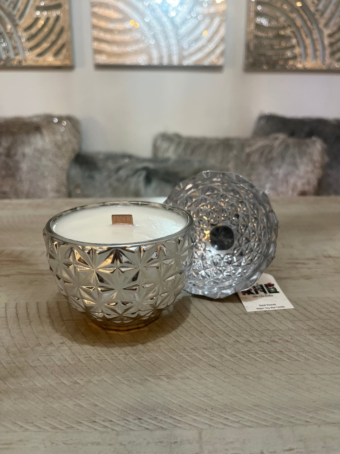 Silver Piña Candle