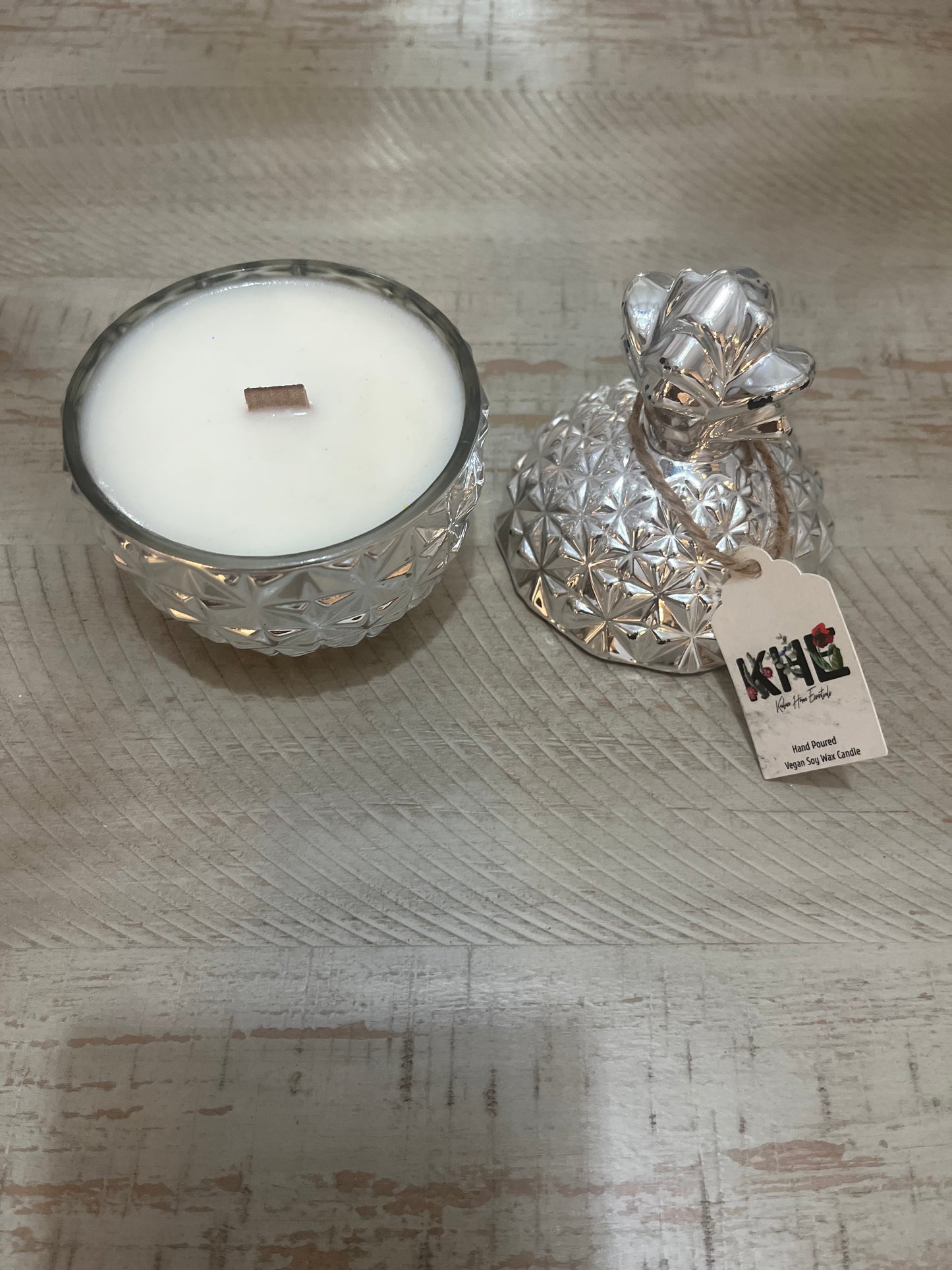 Silver Piña Candle