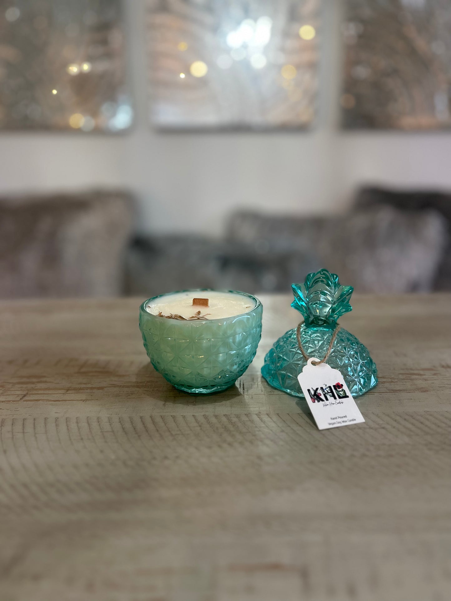 Turquoise Piña Candle
