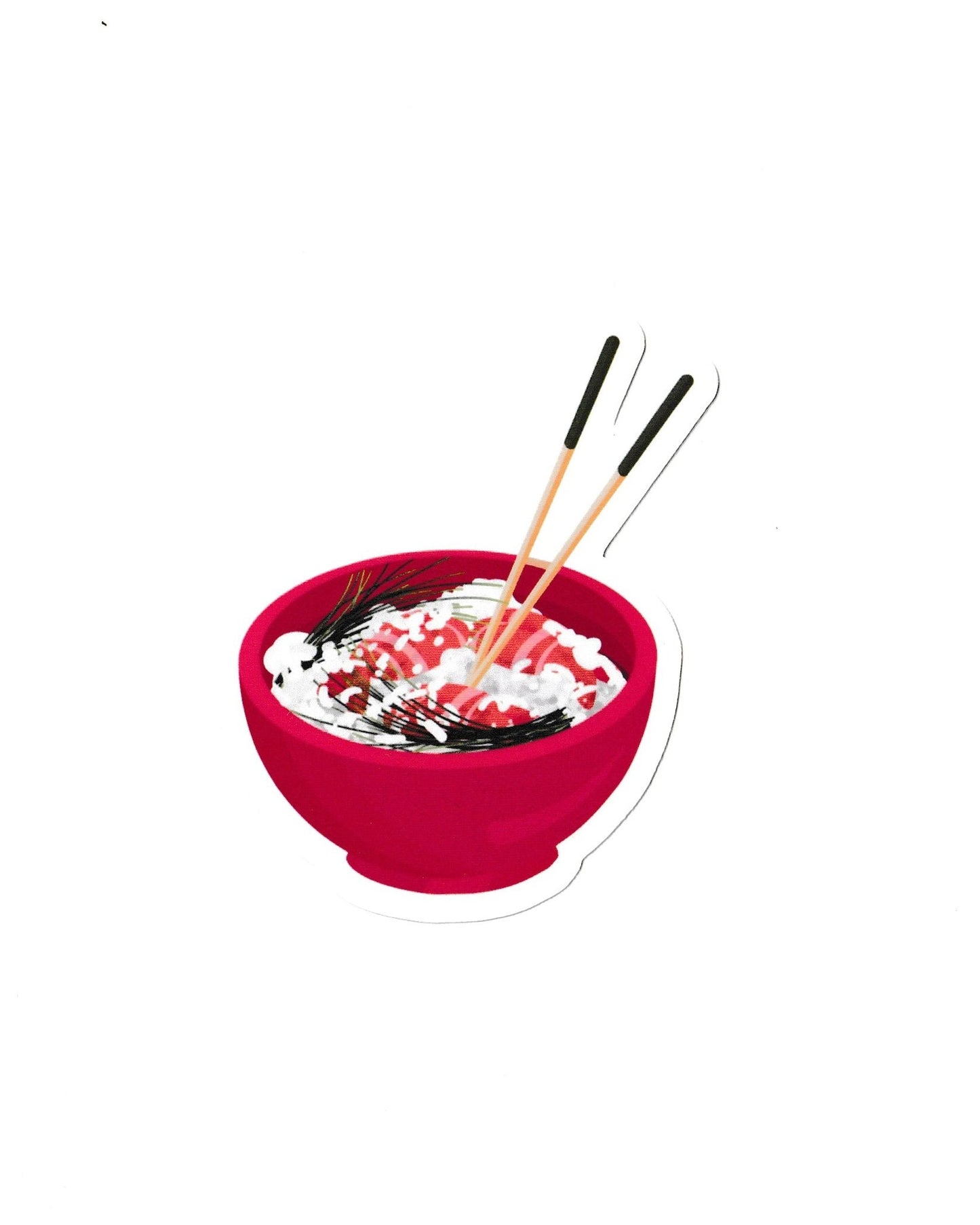 Red Ramen Bowl Sticker