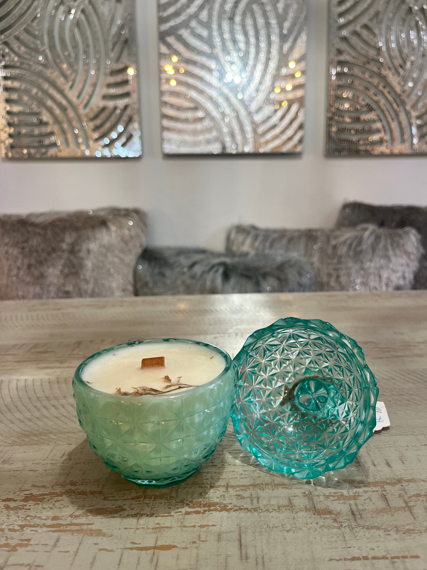 Turquoise Piña Candle