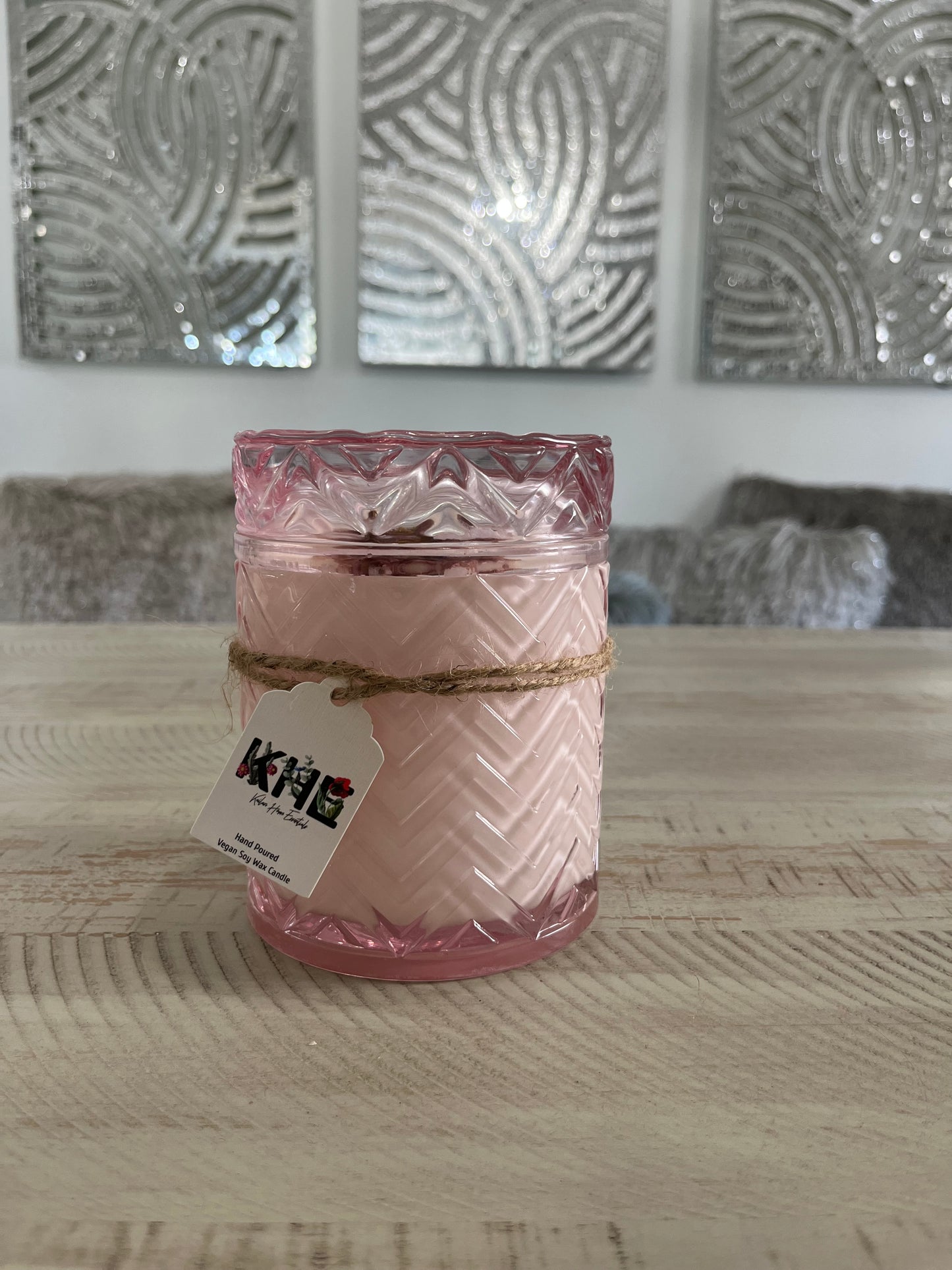 Pink Della Candle