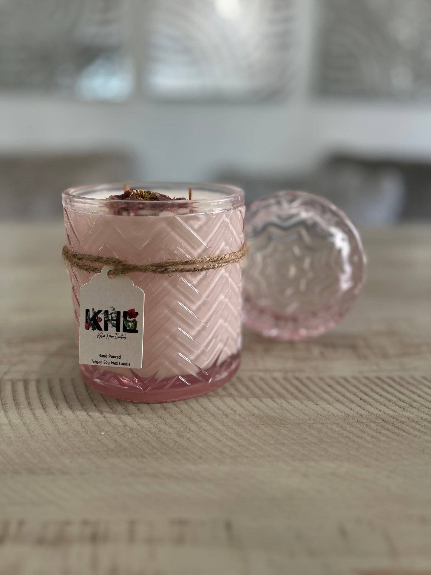 Pink Della Candle