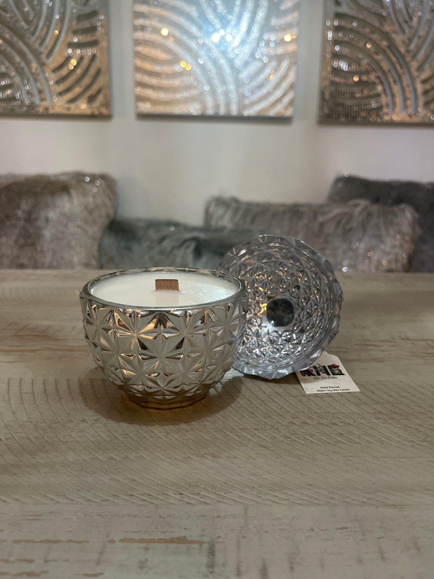Silver Piña Candle
