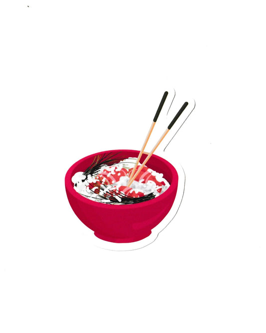 Red Ramen Bowl Sticker