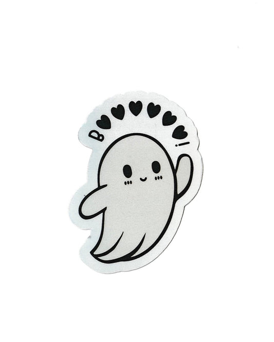 Booooo! Ghost Hollographic Sticker